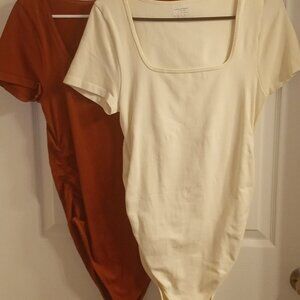 OQQ ruched body suits